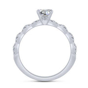 14K White Gold 1.00 CTW Diamond Princess Cut ENGAGEMENT Ring