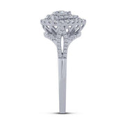 14K white gold 0.63 ctw Diamond pear halo Engagement Ring