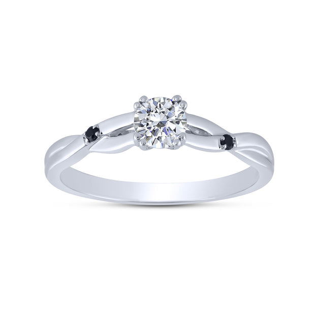 950 Platinum 0.36 ctw Diamond Gemstone Ring