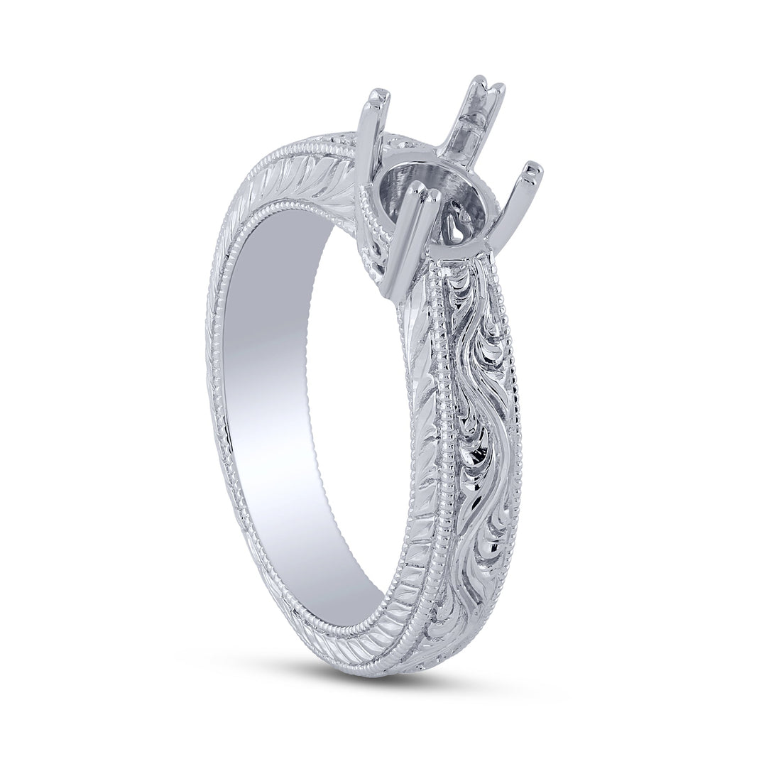 950 Platinum Diamond Engagement Ring Semi Mount