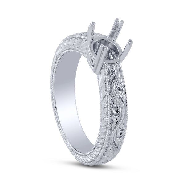 950 Platinum Diamond Engagement Ring SEMI MOUNT