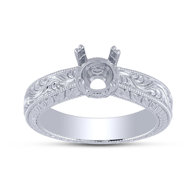 950 Platinum Diamond Engagement Ring SEMI MOUNT