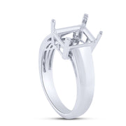 14K WHITE GOLD GEMSTONE SEMI MOUNT