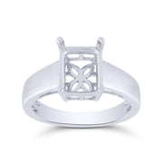 14K WHITE GOLD GEMSTONE SEMI MOUNT