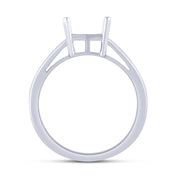 14K WHITE GOLD GEMSTONE SEMI MOUNT