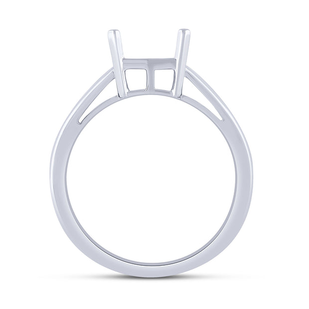 14K WHITE GOLD GEMSTONE SEMI MOUNT