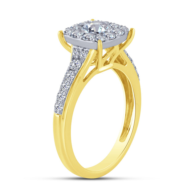 14K two tone 1.25 ctw Two Tone Diamond Engagement Ring