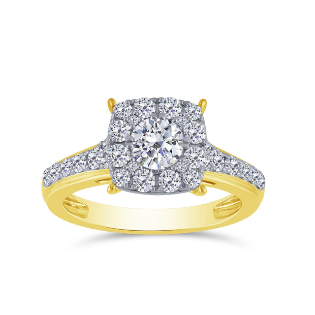 14K two tone 1.25 ctw Two Tone Diamond Engagement Ring