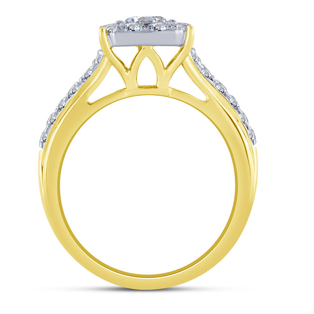 14K two tone 1.25 ctw Two Tone Diamond Engagement Ring