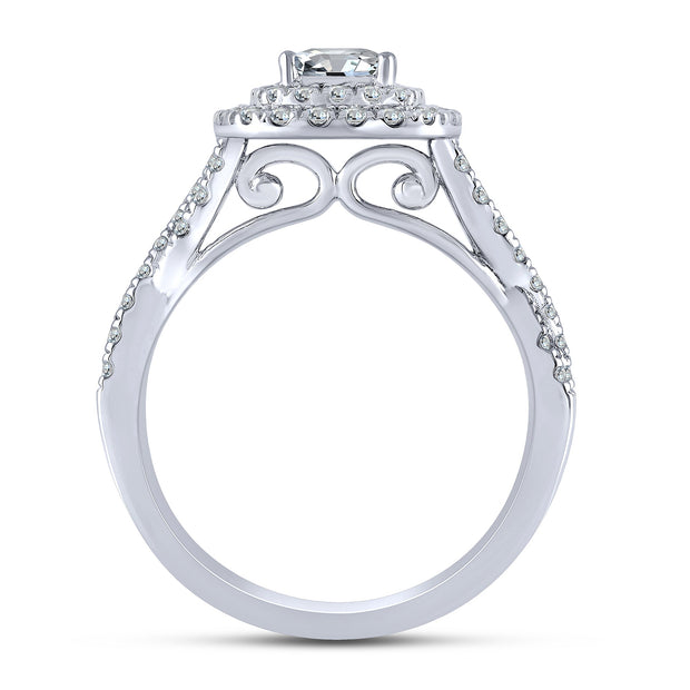 14k white gold1.20 ctw Cushion Diamond Engagement Ring