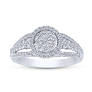 14k white gold 0.75 ctw Diamond Composite Engagement Ring