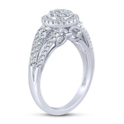 14k white gold 0.75 ctw Diamond Composite Engagement Ring