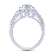14k white gold 0.75 ctw Diamond Composite Engagement Ring