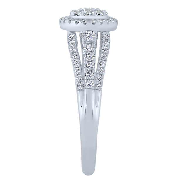14k white gold 0.75 ctw Diamond Composite Engagement Ring