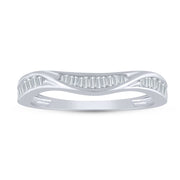 14k white gold 0.25 ctw Diamond Contour Band