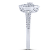 925 Silver Diamond Geometrical Ring