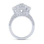 14k white gold 2.50 ctw Diamond Engagement Halo Ring