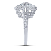 14k white gold 2.50 ctw Diamond Engagement Halo Ring
