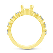 14K Yellow Gold 0.25 CTW Diamond Semi Mount