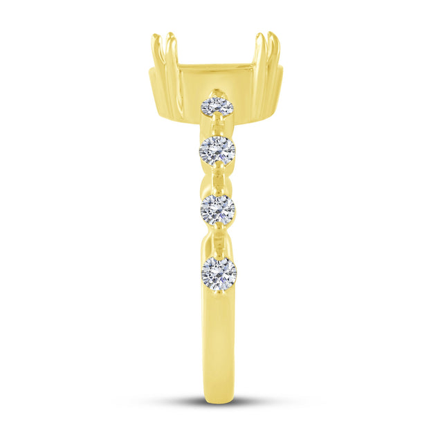 14K Yellow Gold 0.25 CTW Diamond Semi Mount