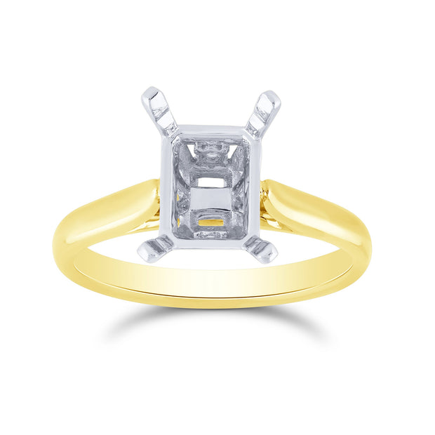 18K YELLOW GOLD 0.04 CTW Diamond Semi Mount