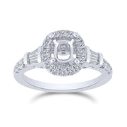 14K WHITE GOLD 0.54 CTW Diamond Semi Mount