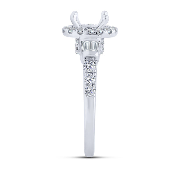 14K WHITE GOLD 0.54 CTW Diamond Semi Mount