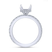 14K WHITE GOLD 0.96 CTW Diamond Semi Mount