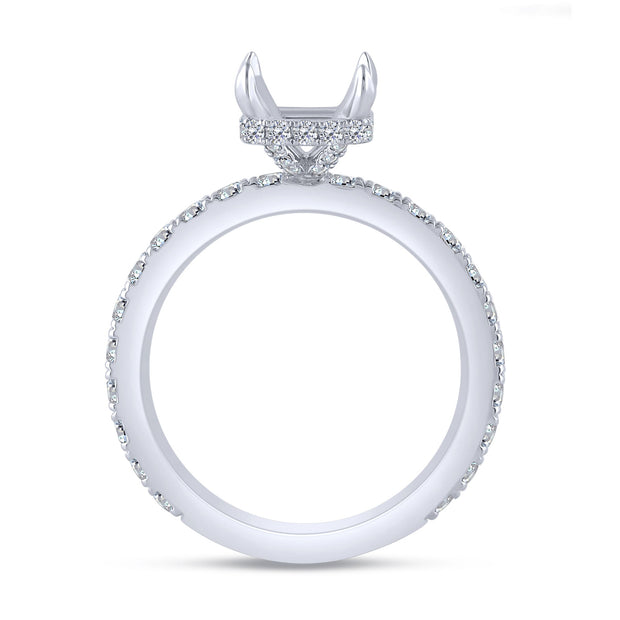 14K WHITE GOLD 0.96 CTW Diamond Semi Mount