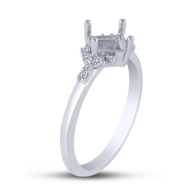 14K WHITE GOLD 0.13 CTW Diamond Semi Mount