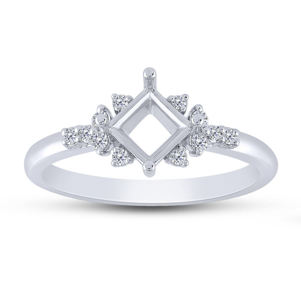 14K WHITE GOLD 0.13 CTW Diamond Semi Mount