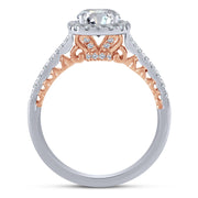 14k white gold 2.37 ctw Diamond Semi-Mount Engagement Ring