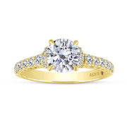 14K Yellow Gold 0.50 CTW Diamond Solitaire MOUNT