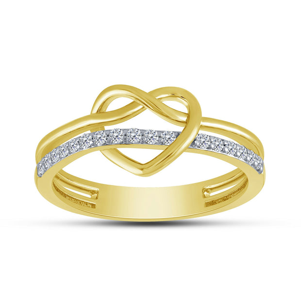Silver 0.15 Ctw Diamond Infinity Ring