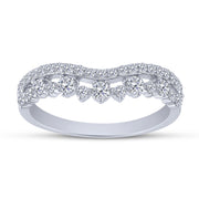 14K white gold 0.50 Ctw Contour Band