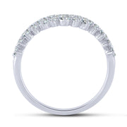 14K white gold 0.50 Ctw Contour Band