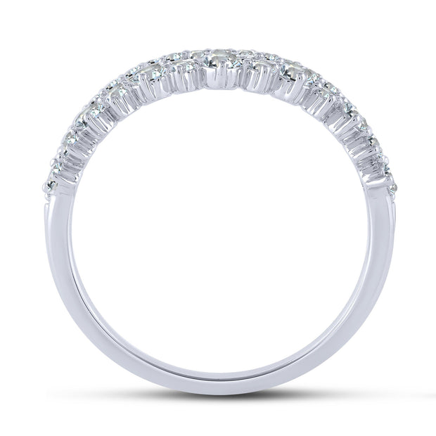 14K white gold 0.50 Ctw Contour Band