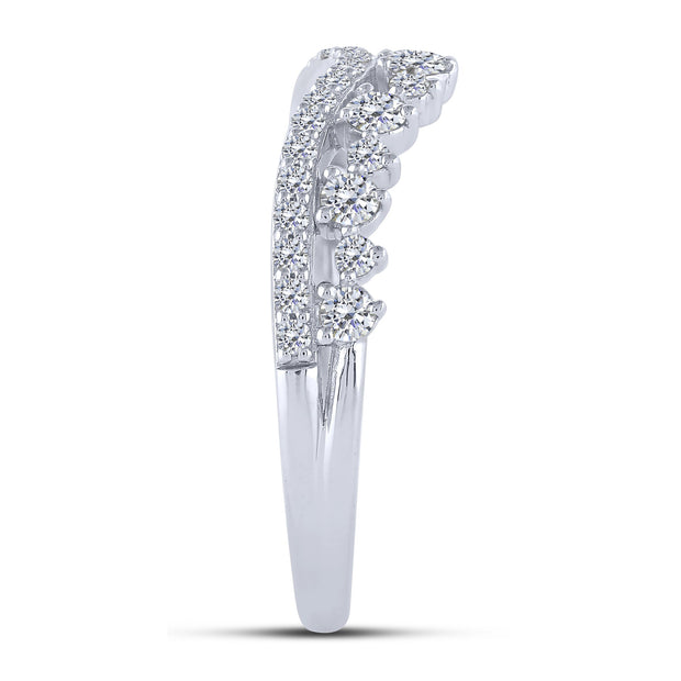 14K white gold 0.50 Ctw Contour Band
