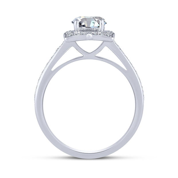 14K WHITE GOLD 0.50 CTW Semi-Mount Diamond Bridal Set