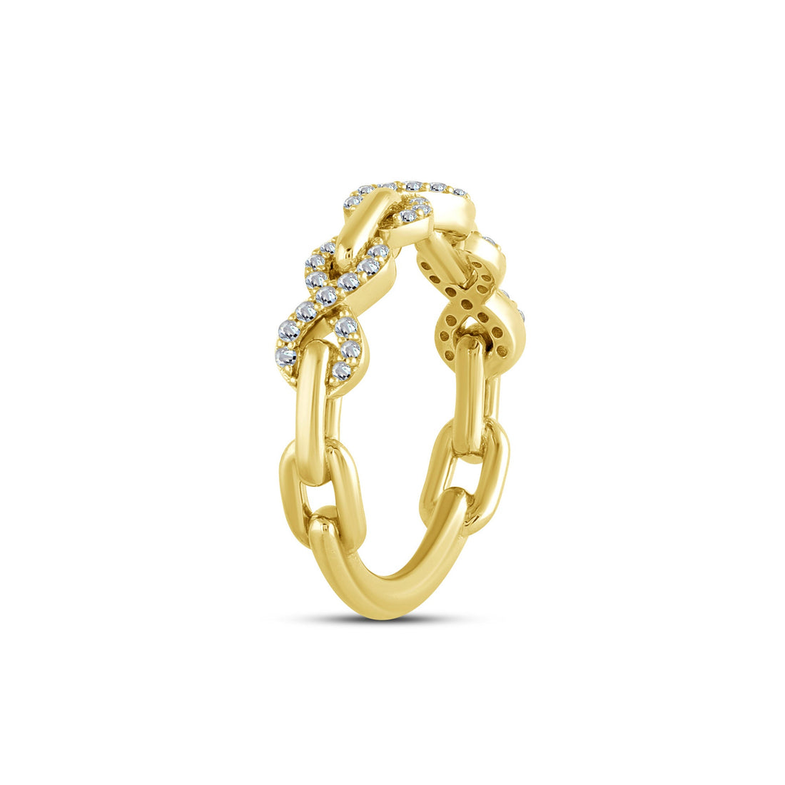 14K Yellow Gold  0.25 ctw Diamond Infinity Band