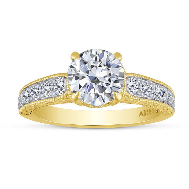 14K Yellow Gold 3.31 CTW Diamond Semi-Mount Engagement Ring