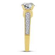 14K Yellow Gold 3.31 CTW Diamond Semi-Mount Engagement Ring