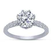 10K White Gold 2.33 CTW Round LAB-GROWN Diamond Engagement Ring