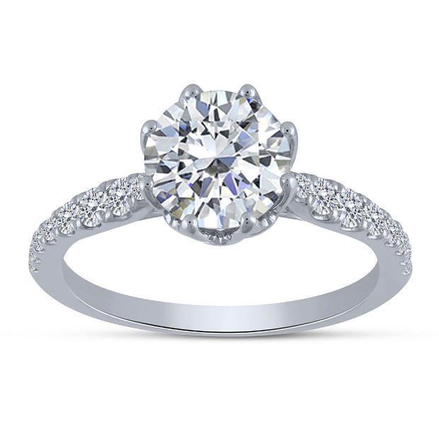 10K White Gold 2.33 CTW Round LAB-GROWN Diamond Engagement Ring