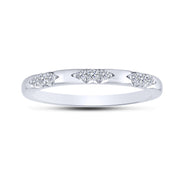 10K white gold 0.13 Ctw Stackable Band