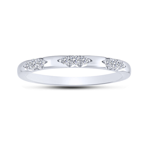 10K white gold 0.13 Ctw Stackable Band