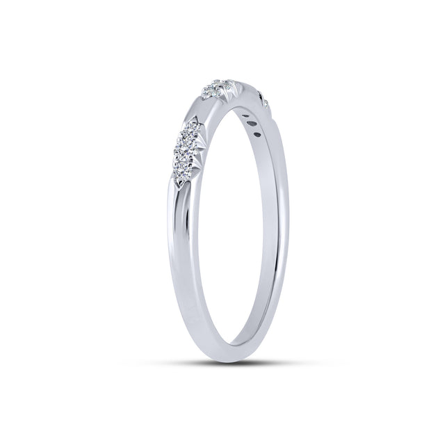 10K white gold 0.13 Ctw Stackable Band