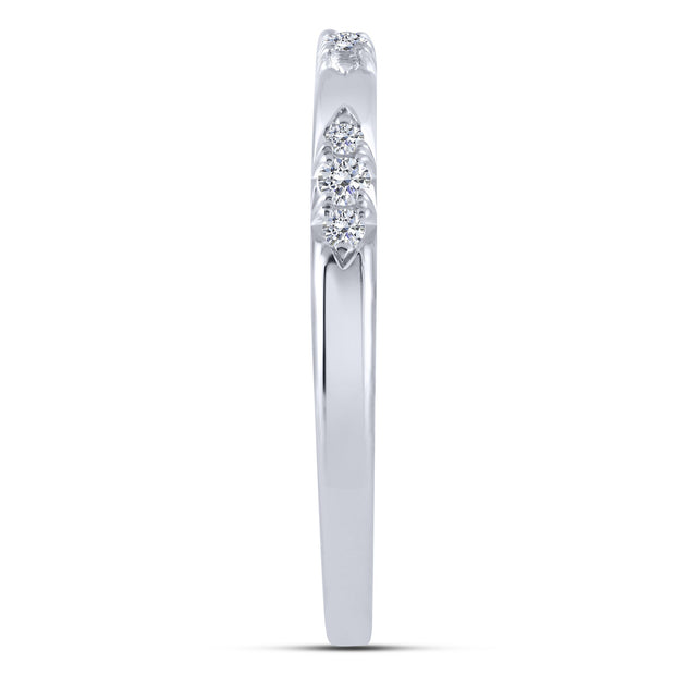 10K white gold 0.13 Ctw Stackable Band