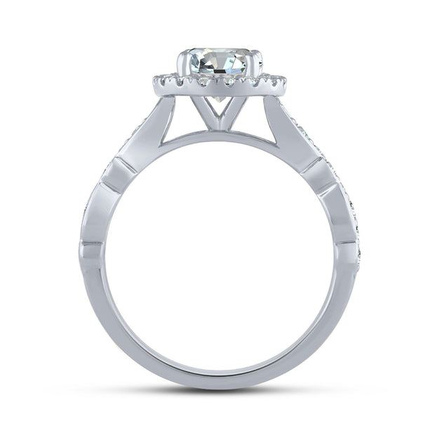 10K White Gold 1.75 CTW Round Lab-Grown Diamond Bridal Set