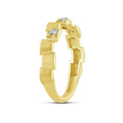 10K Yellow Gold  0.10 CTW Diamond Fashion Band